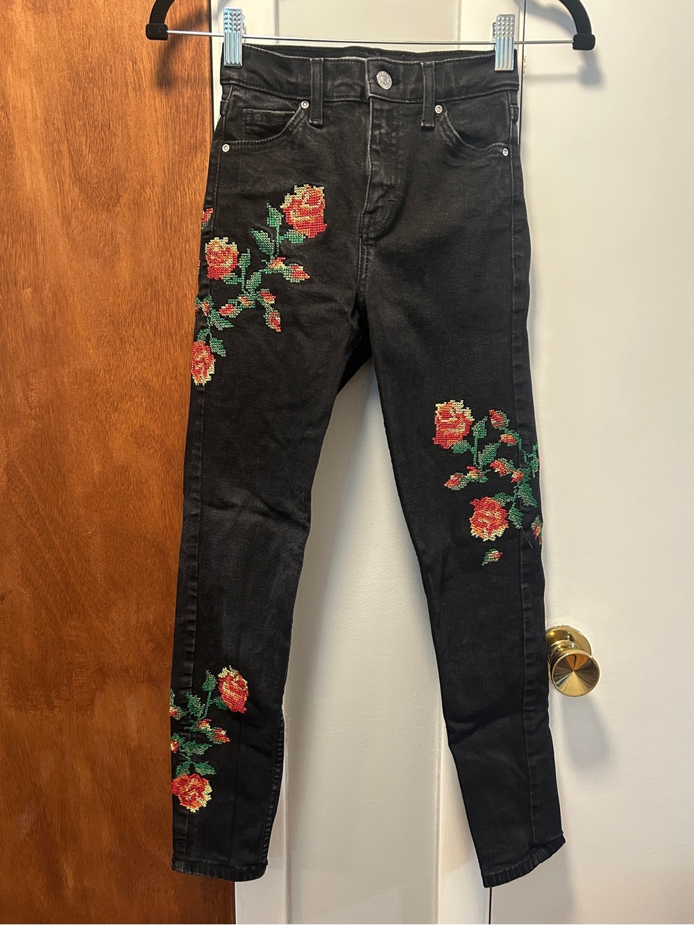 Floral jeans